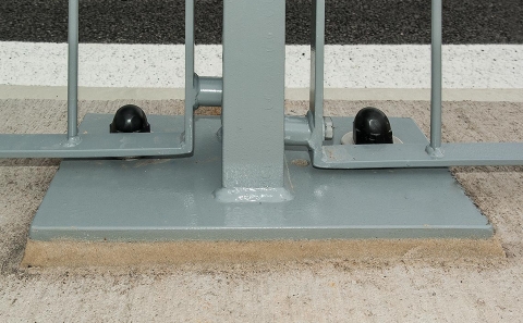 Detail uložení patky svodidla ZMS4-A3/H2